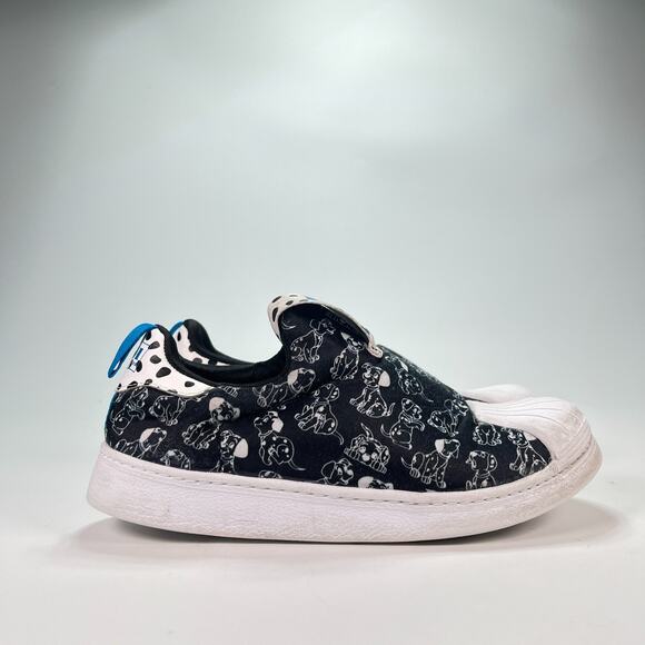 Adidas Originals Disney 101 Dalmatians Superstar 360 Black Slip On Youth Size 3 - Picture 1 of 10